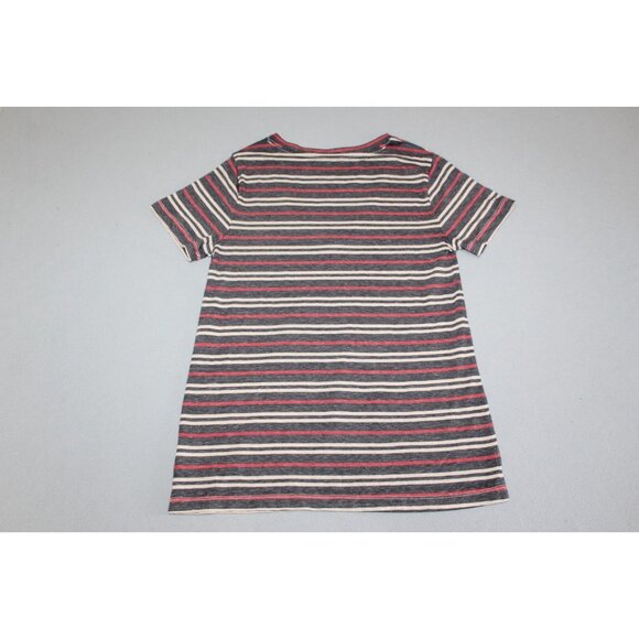 Lucky Brand Womens Multicolor Striped V Neck Short Sleeve Tee Shirt S NWT - Picture 5 of 6